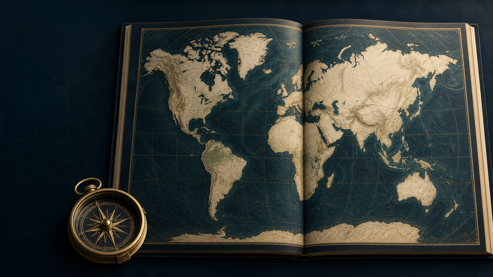 An open world atlas ready to hold a lifetime of journeys